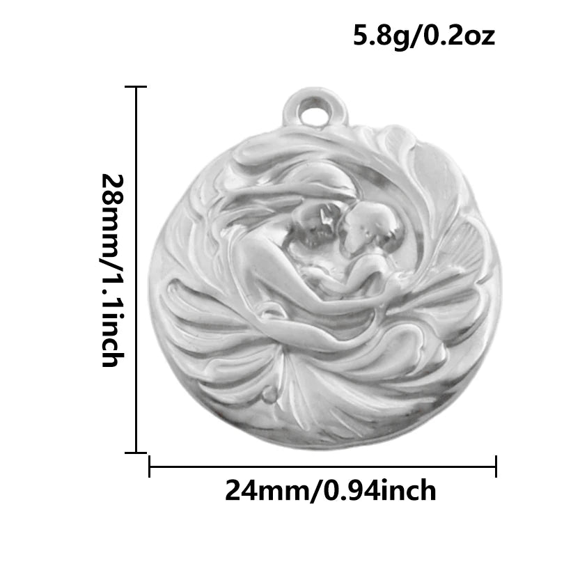 5pcs Stainless Steel Bee Spider Cicada Butterfly Dragonfly Flower Tree Grass Pendants Insects Charms Jewelry Making Accessories