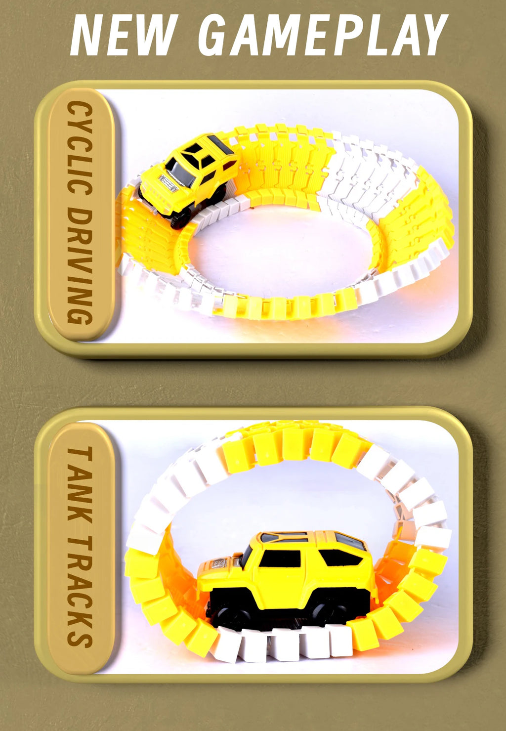 DIY Building Block Track Splicing Puzzle Toy, Electric Track Toy Engineering Minin Car Set Puzzle Kids Toys Track Car Train Toys