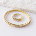 LUIZADA Copper Metal Beads Cross Bangle for Women Fashion Jewelry Delicate Multicolor Exquisite Holiday Gift