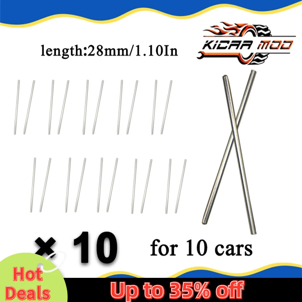 1/64 Model Car Wheels Axle For Replacement Parts for Matchbox Tomica Diecast Model Toys (10 Sets)