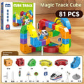 Electric Magnetic Track Set with Anti-Gravity Vehicles 100+ Piece STEM Building Toy Creative DIY Railway Model Gift For Kids