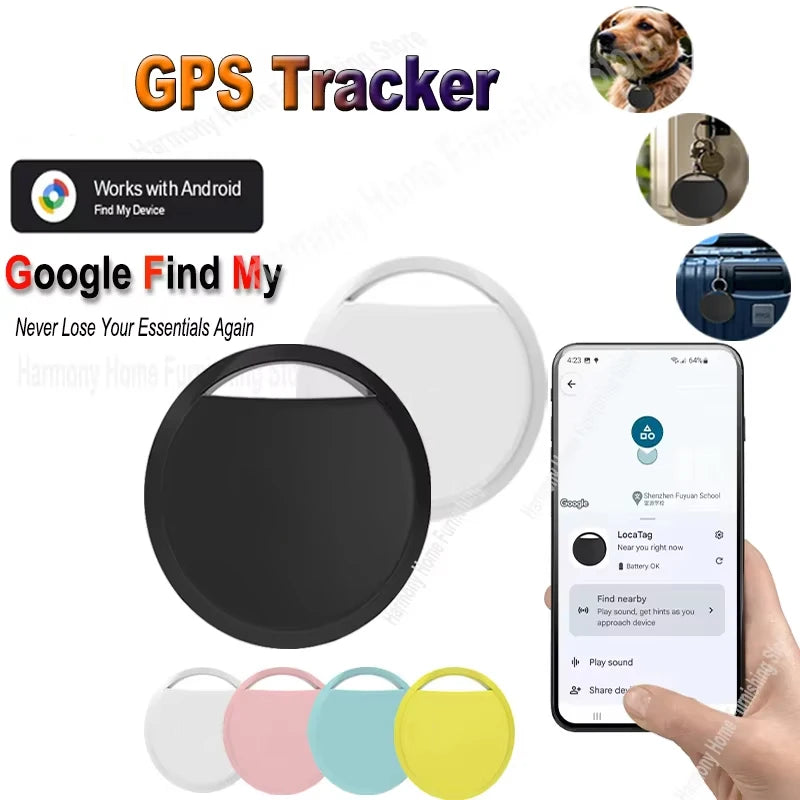 Bluetooth GPS Tracker Airtag For Android Phones Work With Google Find My App Key Finder Pet Smart Tag For Xiaomi Samsung