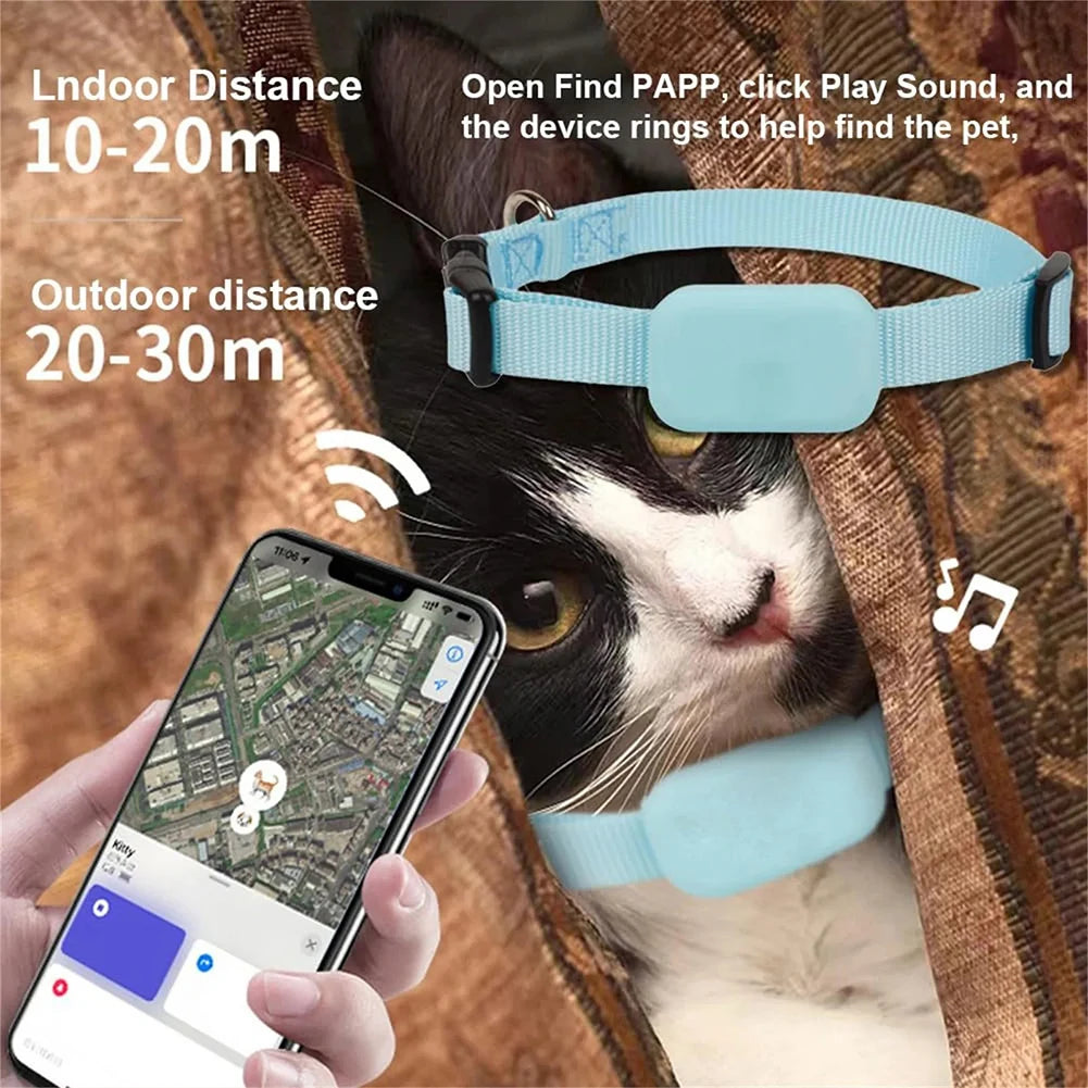 Pet GPS Tracker with Adjustable Collar Dog Tracker Smart Pet Locator for Dogs & Cats