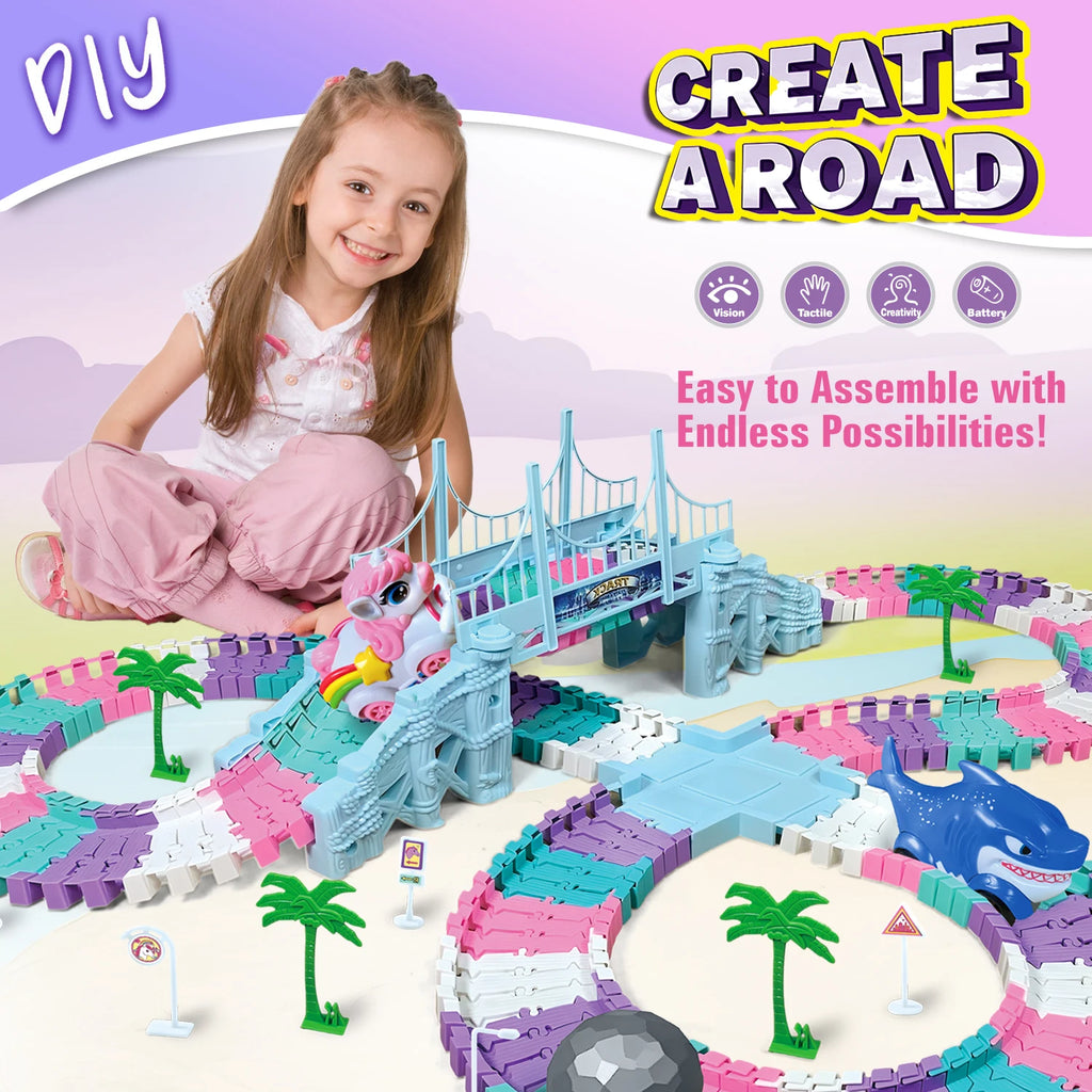 Car Toys For Kid 4-6, 194 PCS Race Car Track For Kids Ages 4-8, Monster Truck 2+ Year Old Birthday Gift Toddler Cars Toy For 3+