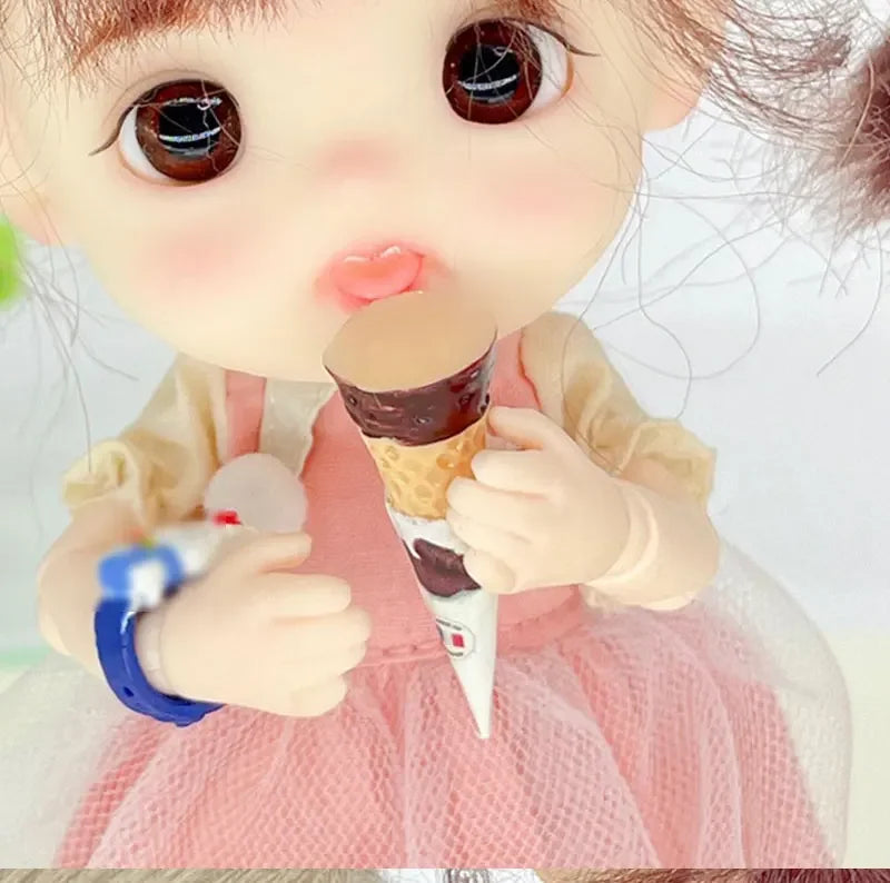 Miniature Mini Ice Cream Beer Can Foods Snack Drinks Model For Blyth Ob11 Dolls Accessories Kids Pretend Play Supermarket Toys