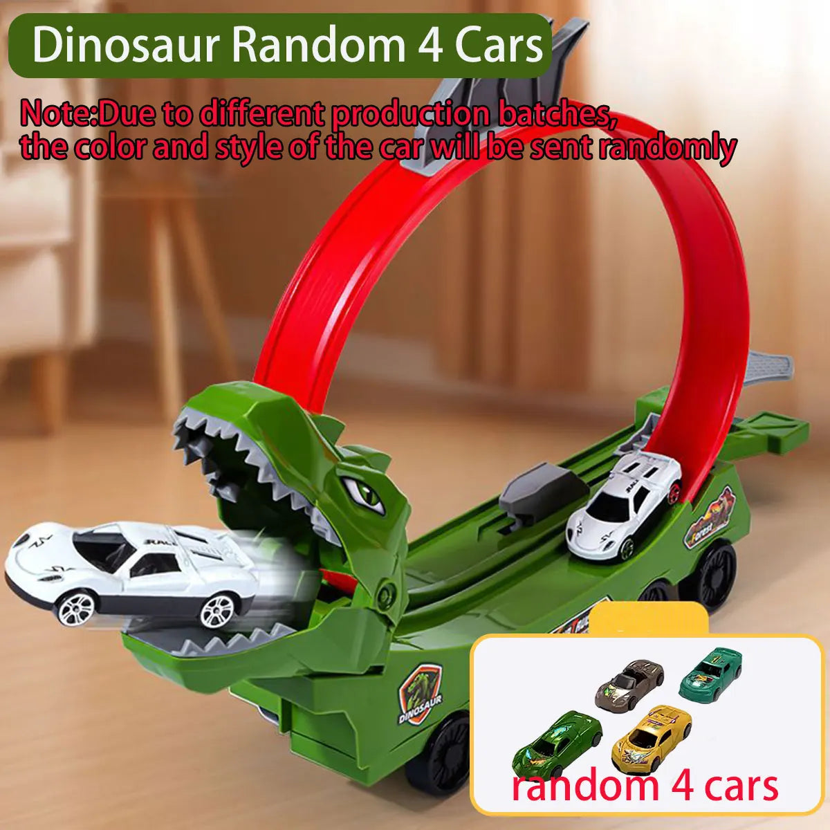 Dinosaur Track Car Sliding Railway Toy Shark  DIY Assembled Rail Kids Play Vehicles Educational Toys For Boys Gift