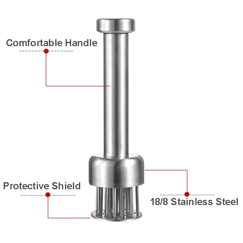 304 Stainless Steel Loose Meat Needle Meat Tenderizer Household Quick Insert Beef Artifact Loose Meat Hammer Steak Kitchen Tool