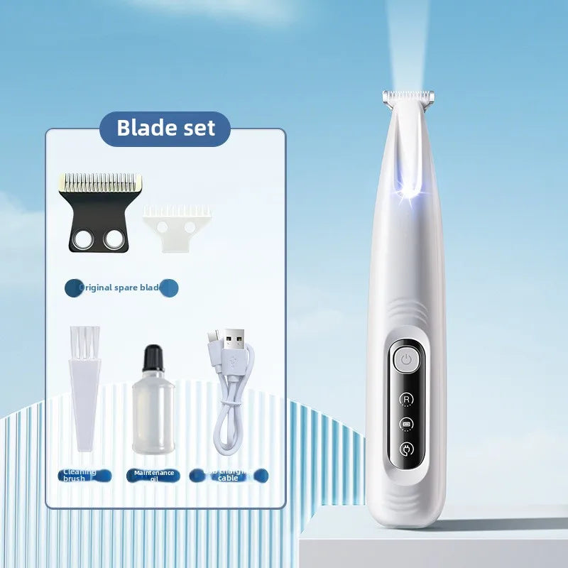 Pet Grooming Clippers Dog Cat LED Light Waterproof Electric Trimmer for Paws Feet Hair Cutting Dog Hair Dog Trimmer Pet Grooming