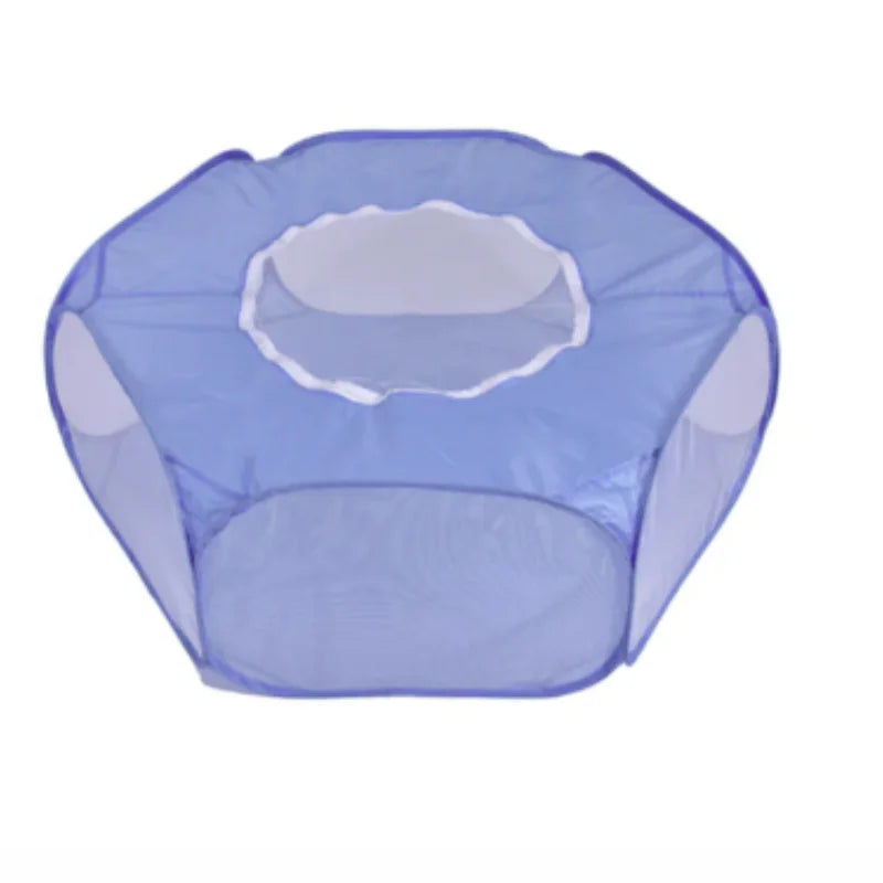 Transparent Portable Pet Cage Tent Dog Cat Playpen Open Folding Yard Fence for Hamster Rabbit Guinea Pig Small Pet Cage