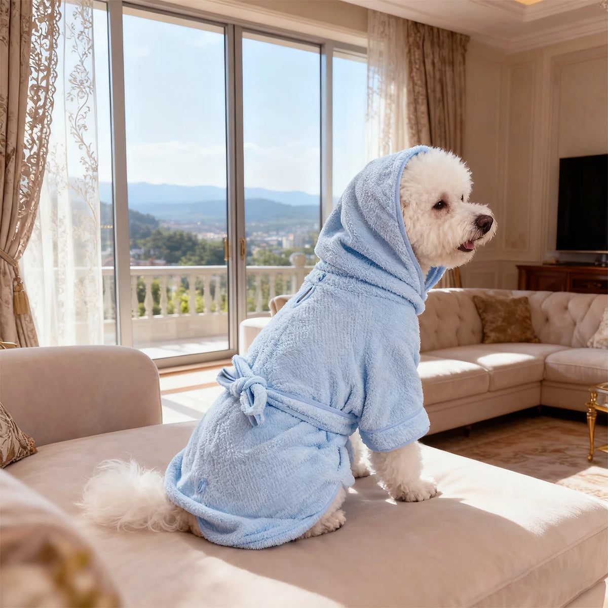 New Dog Bathrobe Absorbent Pet Quick Drying Bath Towel Dog Bath Towel Large Small Dogs Clean Absorbent Bathrobe Dog Pet Products