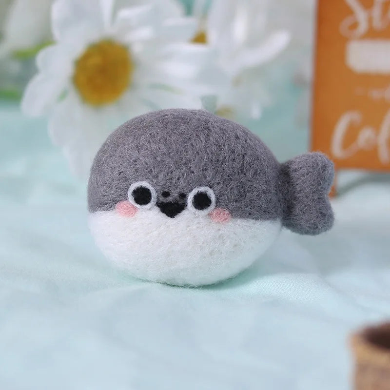 1PC Cute Animal Capybara Non-finish Wool Felting Material for DIY Doll Pendant Gifts Animal Handmade Arts Crafts Wool Felt  Kit