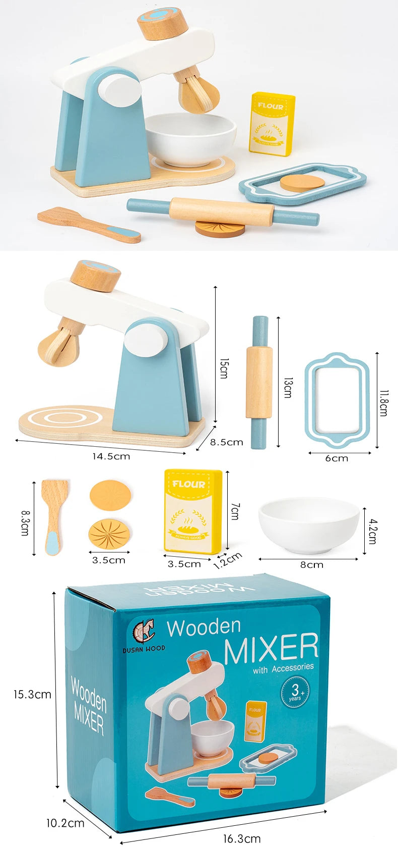 Wooden Kitchen Pretend Play Toy Simulation Wooden Coffee Machine Toaster Machine Food Mixer Baby Early Learning Educational