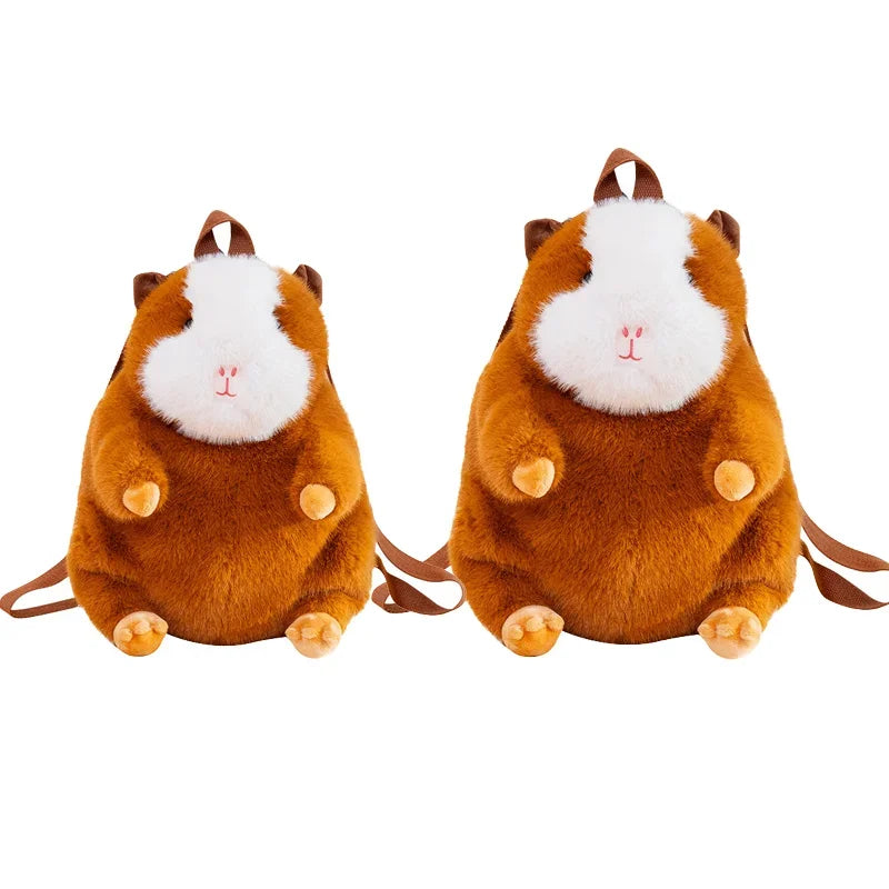 Cute Cartoon Guinea Pig Plush Backpack Soft Stufted Animal Dolls Kawaii Piggy Plushies Bag Student's Backpack Women's Handbag