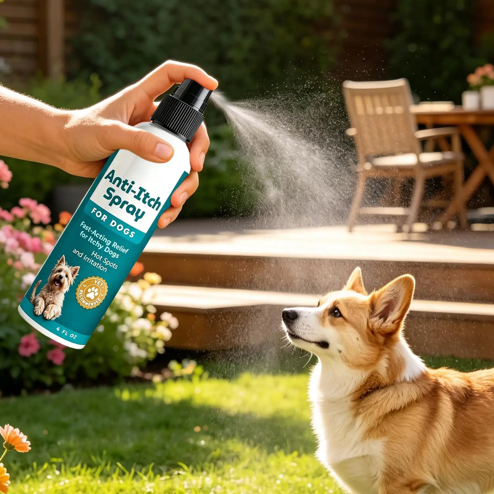 120ml Pet Irritation Relief Care Mist Puppy Skin Care Spray Dog Anti Itch Spray for Veterinary Daily Grooming Travel Indoor