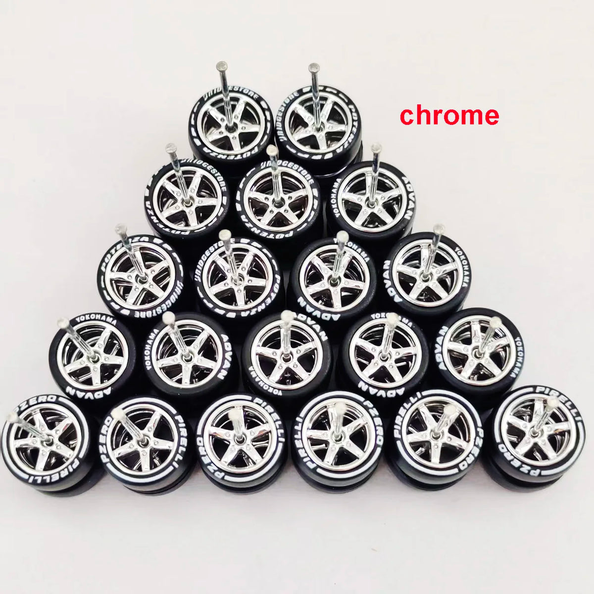 10 Sets 11/12/13/14/17mm 1/64 Alloy Car Wheels Rubber Tires W Axle for HW/Matchbox/Domeka/Evo 1:64 Car Model SUV Off Road Truck