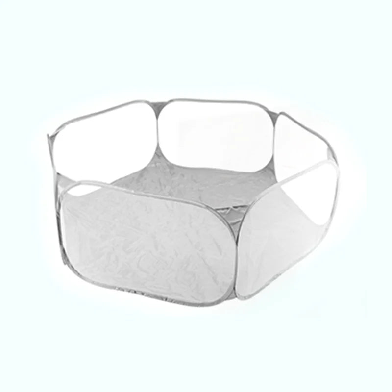 120cm Hexagon Small Pet Cage Portable Foldable Cat Dog Hamster Rabbit Guinea Pig Pet Playpen Open Fence Mesh Yard Garden Indoor