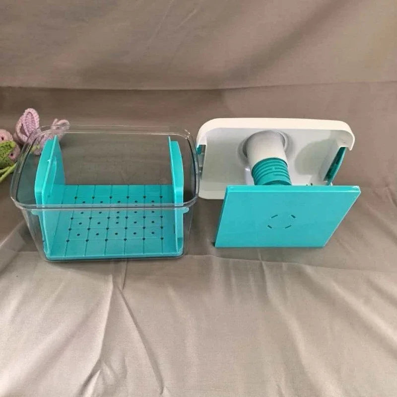 Home Tofu Press Efficient Use Plastic U Shaped Drip Tray Sealing Lid Tofu Presser Drainer for Home Kitchen Tofu Press