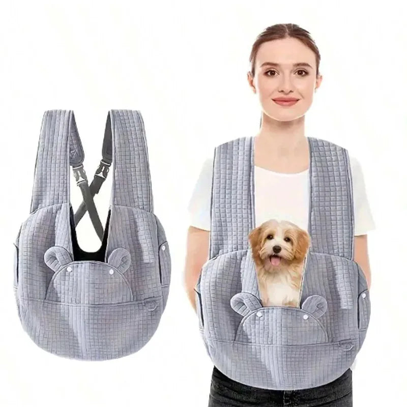 2026 New Portable Pet Backpack Small Outdoor Chest Bag Convenient For Cats Dogs To Travel Outdoors Breathable Soft Comfortable