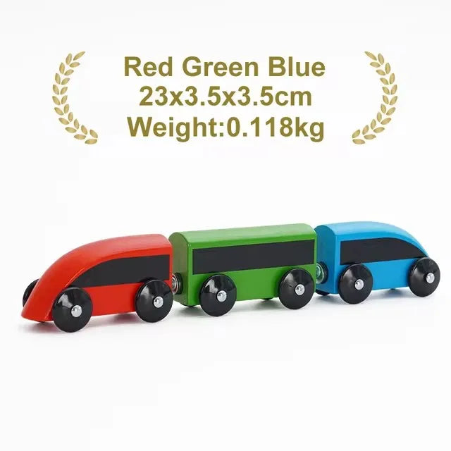1pcs Magnetic Train Toys Wooden Train Locomotive Car Truck Railway Accessories Fit for Wooden Tracks Toys Gifts