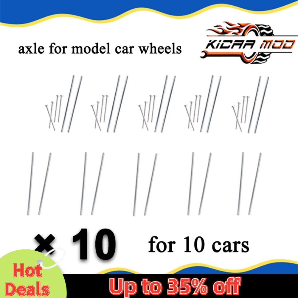 1/64 Model Car Wheels Axle For Replacement Parts for Matchbox Tomica Diecast Model Toys (10 Sets)