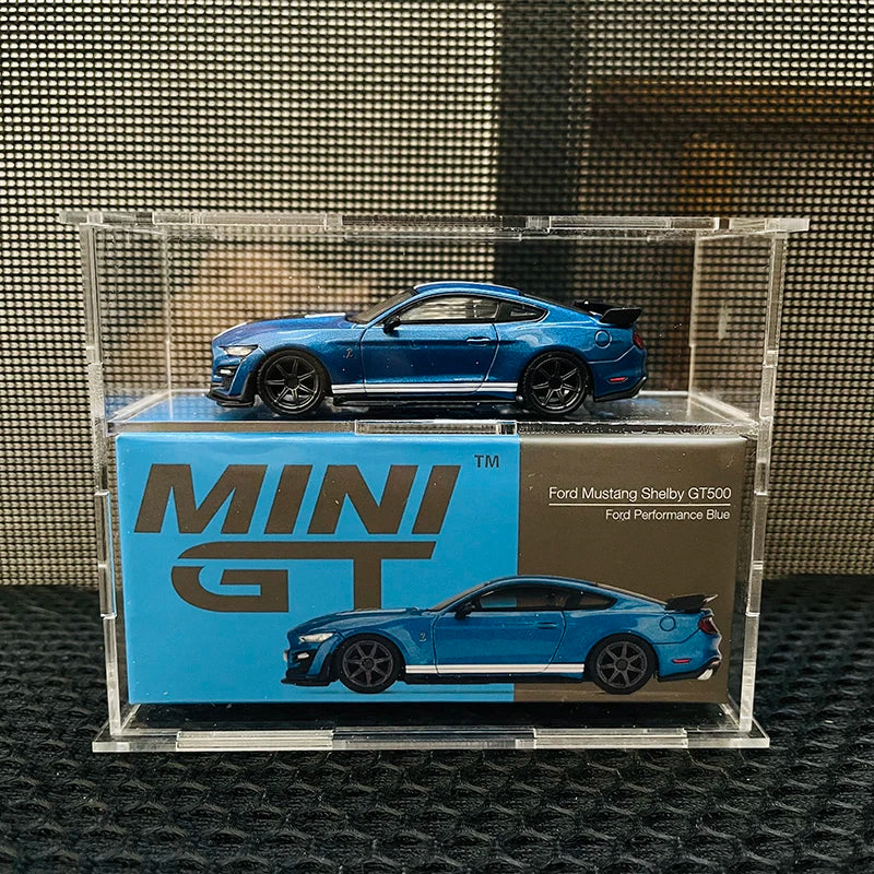 1/64 Model Cars Acrylic Display Case Fit for Mini Size MiniGT Tomica Required Assembly Proof Box Cabinet Toy Vehicles