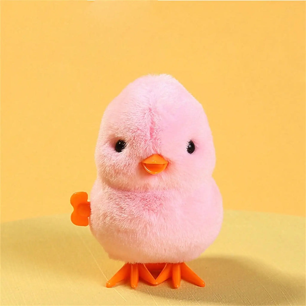 1Pc Cute Wind Up Plush Chicken Duck Toy Clockwork Jumping Chick Furry Animal Toy Kids Easter Party Favor Baby Gift