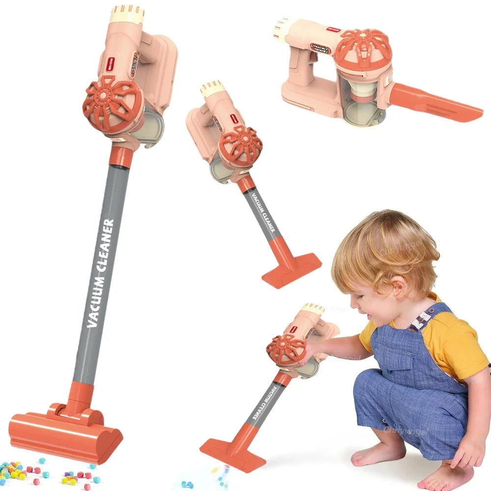 Kids Vacuum Cleaner Toy Realistic Pretend Play for Toddlers To Learn Cleaning Housekeeping Educational Toys for Boys Girls Gifts