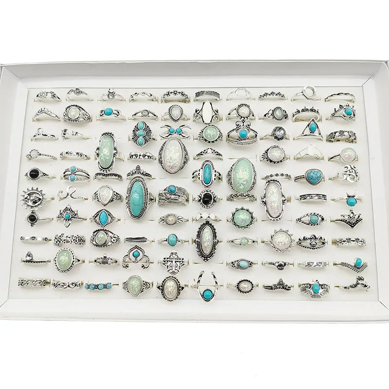 50000 Style Different Finger Rings Wholesale In Stock 100pc/Lot Hot Vintage Silver Gold Color New Alloy Joint Ring Party Women