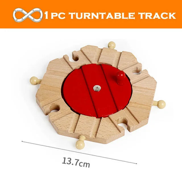 Wooden Train Track Racing Railway Toys All Kinds Wooden Track Accessories Fit for Biro Wood Tracks Toys for Children Gift