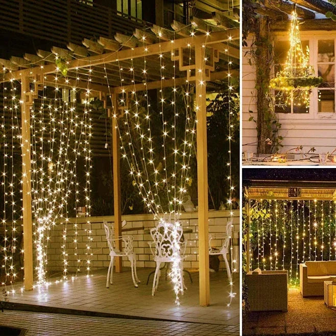 USB LED Curtain Lights with Remote Control, Christmas Fairy Lights for Wedding Birthday Bedroom Party Home Decor