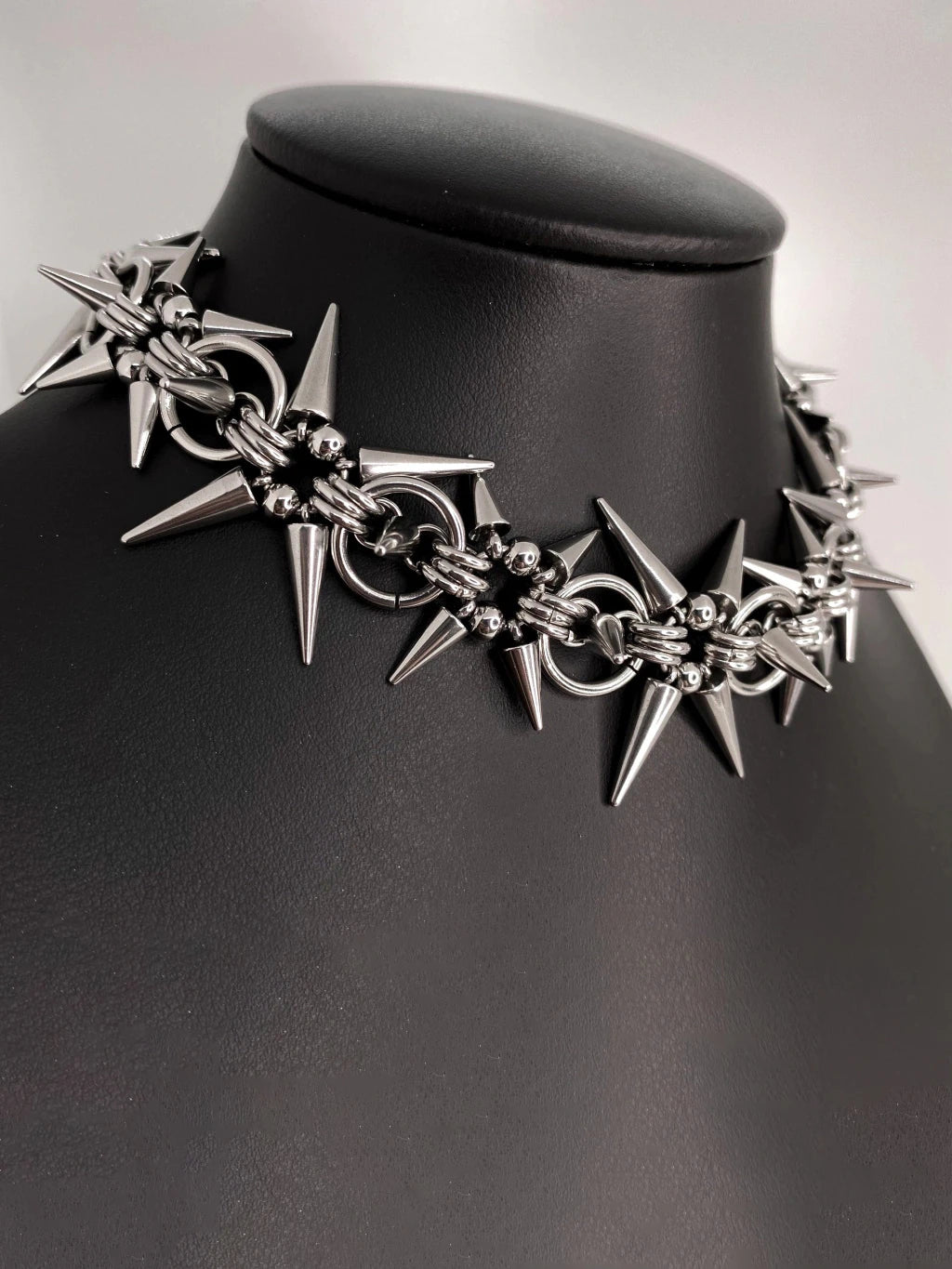 Punk Grunge Rock Rivet Chain Earrings Cool Fashion Handmade Geometric Necklace Goth Charm Jewelry Hip Hop Accessories