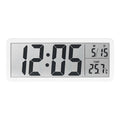 Battery Powered LCD Digital Wall Clock Time Temperature Date Desktop Table Clock With USB Cable 12/24H LCD Clock for Living Room