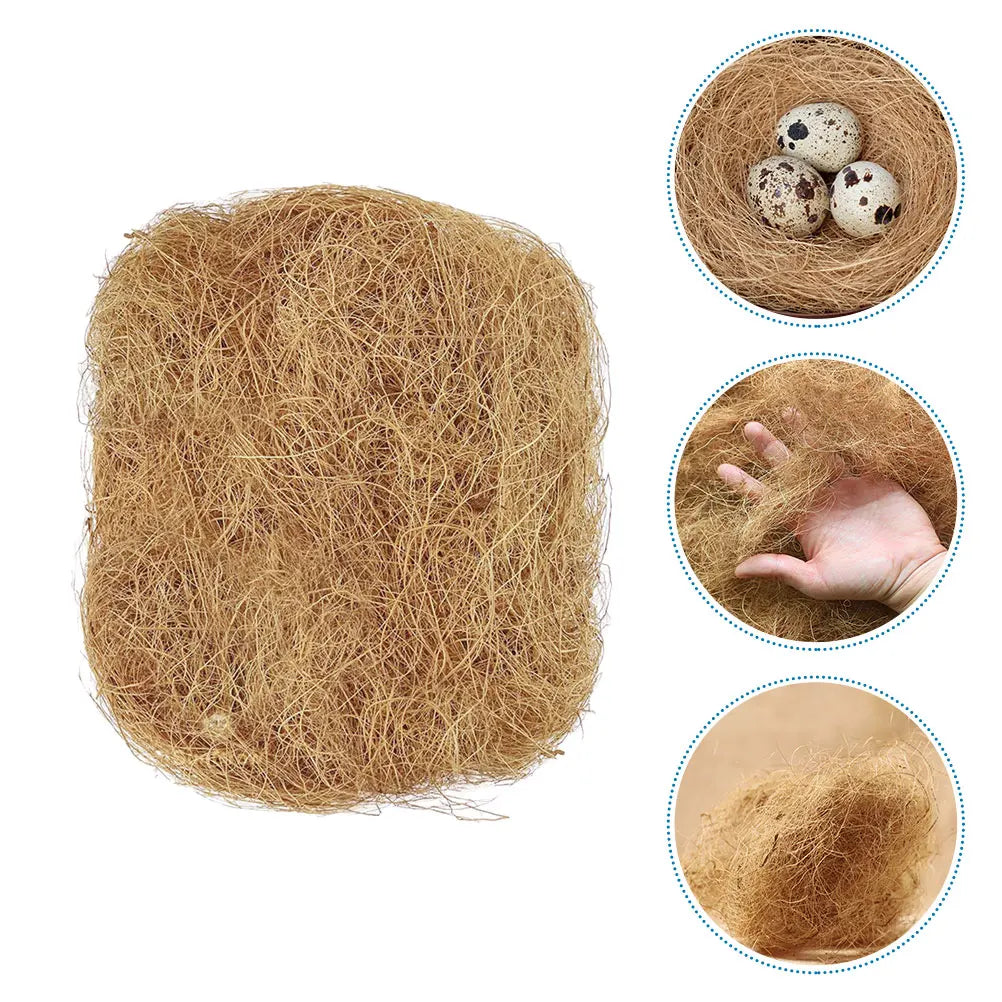 Natural Coconut Fiber Bird Nesting Pad Reusable Eco-Friendly Nest Material for Small Animals Pigeon House Lining