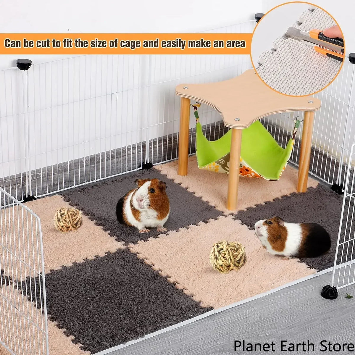 4-20Pcs Washable Guinea Pig Rabbit Cage Mat Waterproof Hamster Bedding Mat Cage Pee Pad Small Animal Rabbit Mouse Reusable Mat
