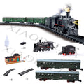 Electric Railway King Classical Passenger Train Simulation Water Steam Locomotive Playset Battery Operated Train Toy Smoke Sound