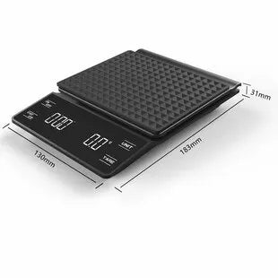 Kitchen Tools Coffee Scale with Timer Digital Multifunction Weighing Scale 3kg/0.1g Pour Over Drip Espresso Scale LCD Display