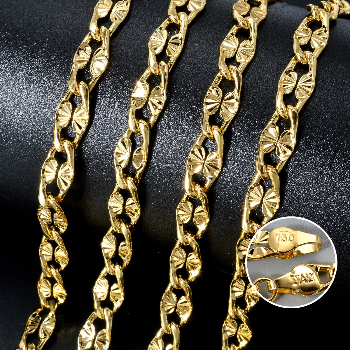 Sunny Jewelry Fashion Copper Chain Necklace Gold Plated For Women Man Daily Wear Party Wedding Engagement Jewelry Gift