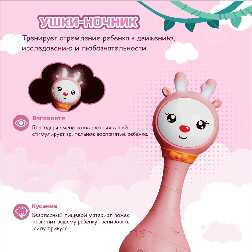 Baby Music Teether Rattle Toy for Child 0-24 Education Mobile Kids Bed Bell Newborn Stroller Crib Infant Pacifier Tear