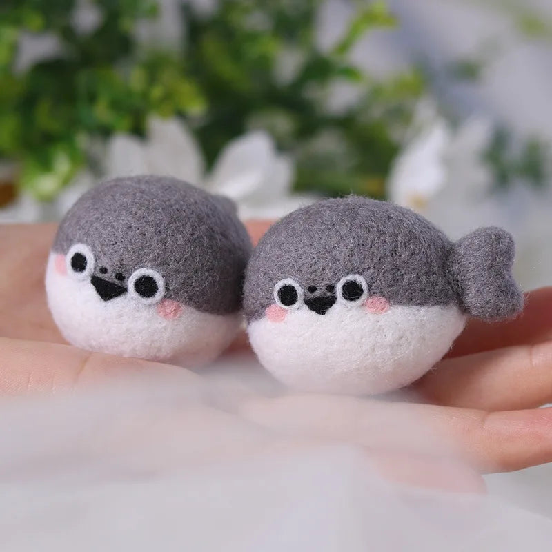 1PC Cute Animal Capybara Non-finish Wool Felting Material for DIY Doll Pendant Gifts Animal Handmade Arts Crafts Wool Felt  Kit