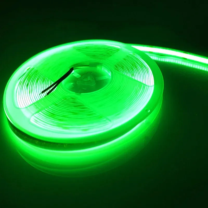 DC 12V 24V COB Strip 320Leds/480LedsM High Density RA90/RA95 Pink Yellow Ice Blue Red Green Flexible Ribbon Rope FOB LED Light