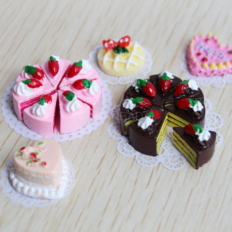 Cute Simulation 1/6 Miniature Dollhouse Cake Pizza Mini Bread Food For BJD Doll Kitchen Toy Accessories