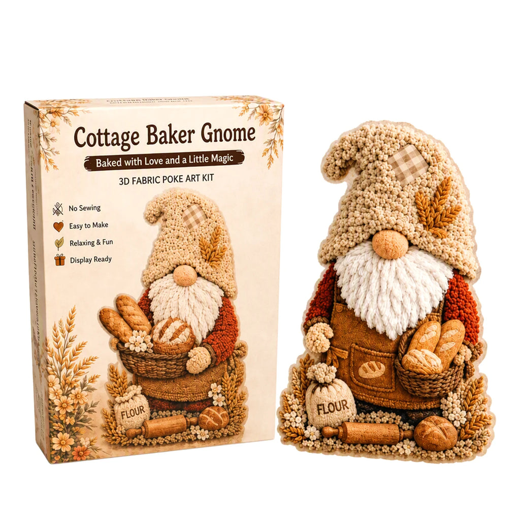 DIY Gnome Craft Kit Fabric Punch Needle 3D Seasonal Decoration No Sewing Holiday Gnome Decor Adult Beginner Kit