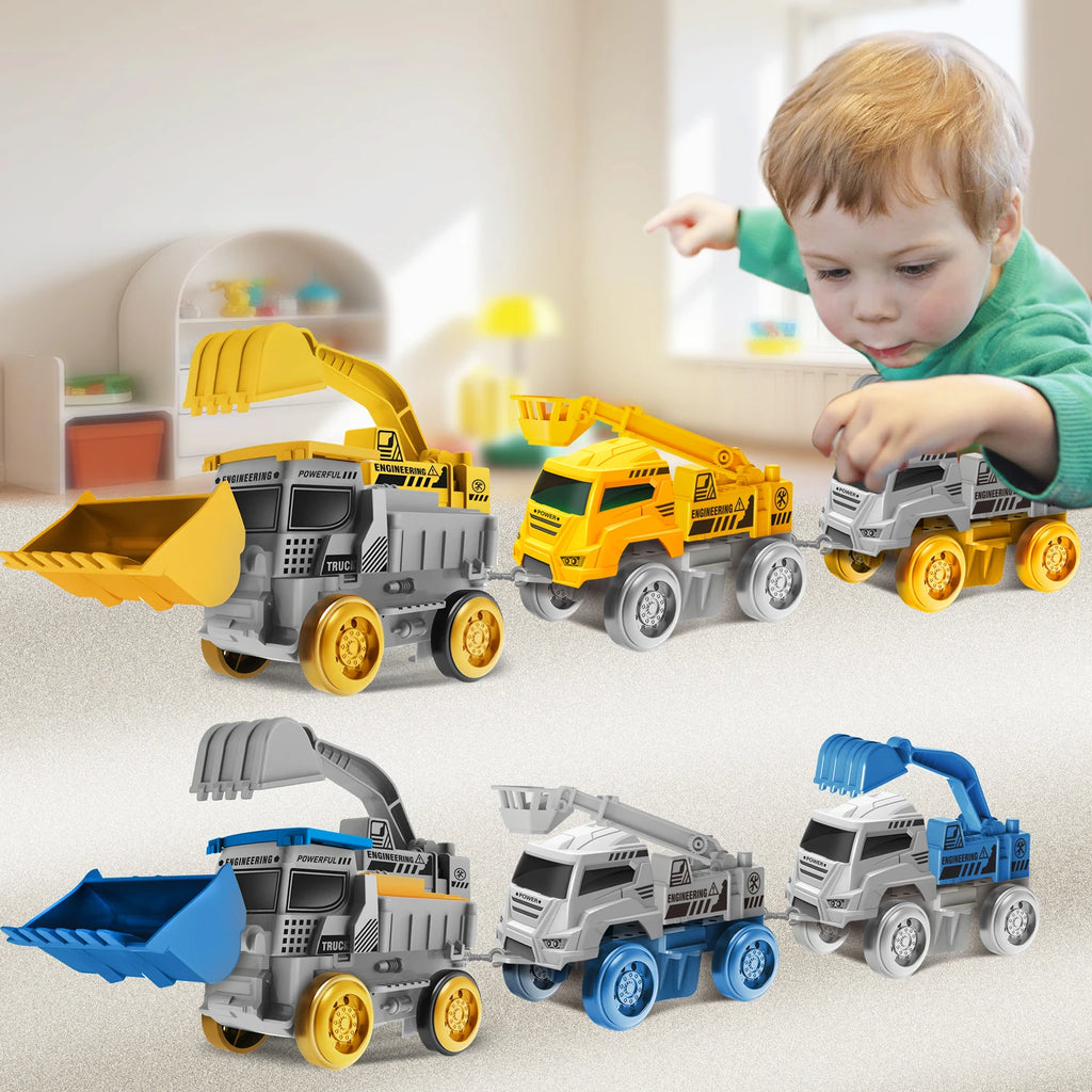 Electric Dinosaur Track Train for Kids - Magic Climbing Engineering Car Puzzle Toy Anti-Gravity Boys Gift