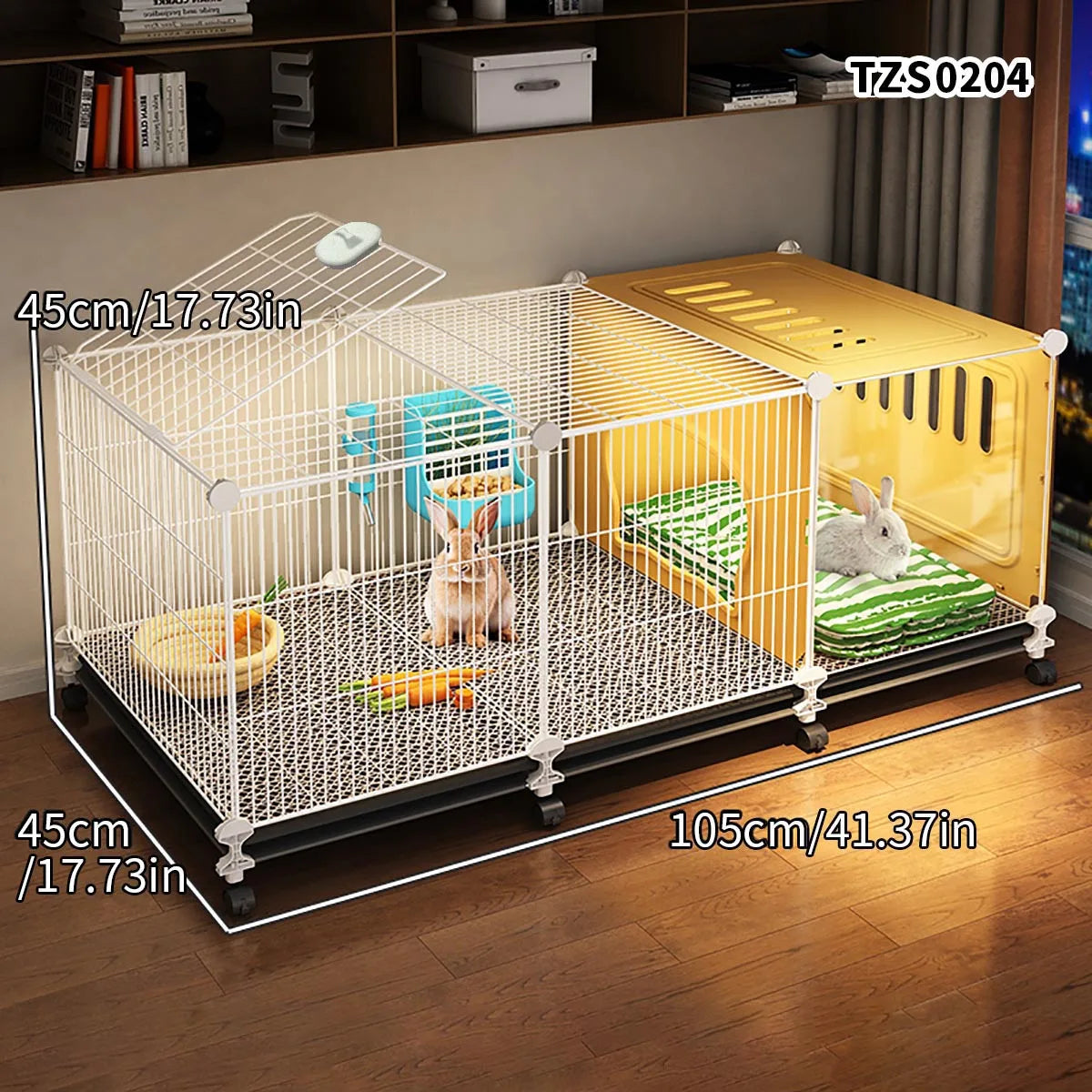 Home-Use Encrypted Mesh Rabbit Cage, Large Indoor Cleaning Base, Guinea Pig-Specific Hiding Spot, Multifunctional Guinea Pig Breeding Cage