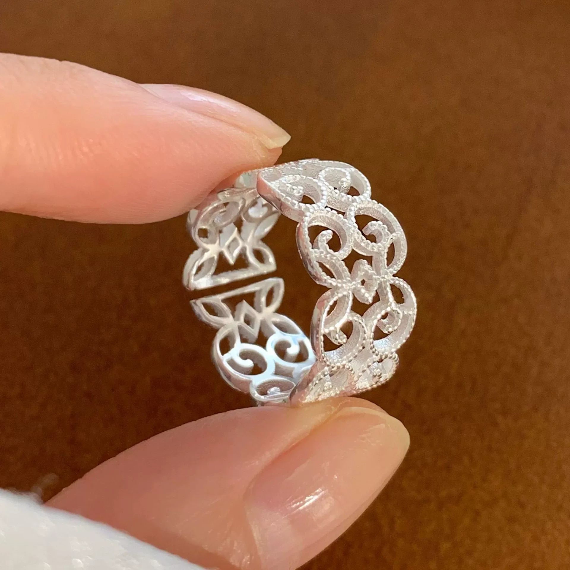 Sam Panda 925 Sterling Silver Mask Ring For Women Gift Frosting Vintage Irregular Personality Punk Jewelry Dropshipping