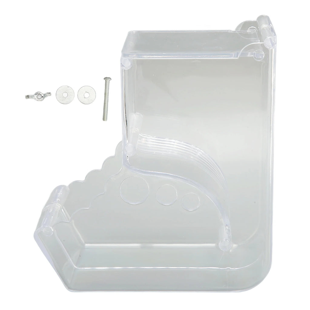 Hamster Food Feeder Automatic Transparent Large Capacity Acrylic Small Animal Food Dispenser for Guinea Pig Bird Rabbit