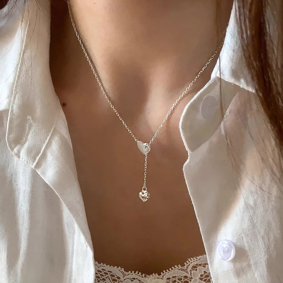 925 Sterling Silver Necklace Black Beads Square Irregular Punk Geometric for Women Girl Jewelry Gift Dropshipping Wholesale