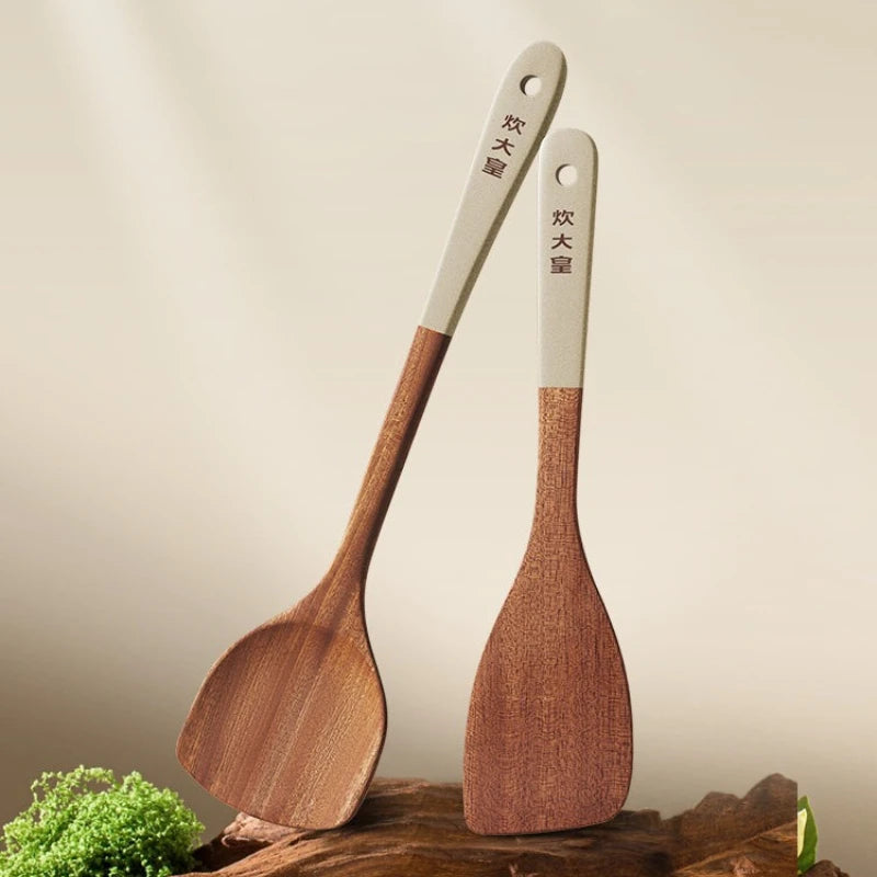 COOKER KING 4 In1 Cooking Tool Set Ebony Spatula and Spoon for Kitchen Use Kitchenware Exquisite Kitchen Tools Gift To Family