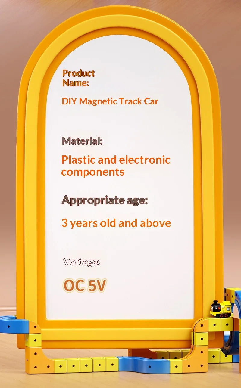 Educational Anti-Gravity Magnetic Building Blocks High-Speed Railway Toy Train Set Changeable Tracks Interactive Play Vehicle