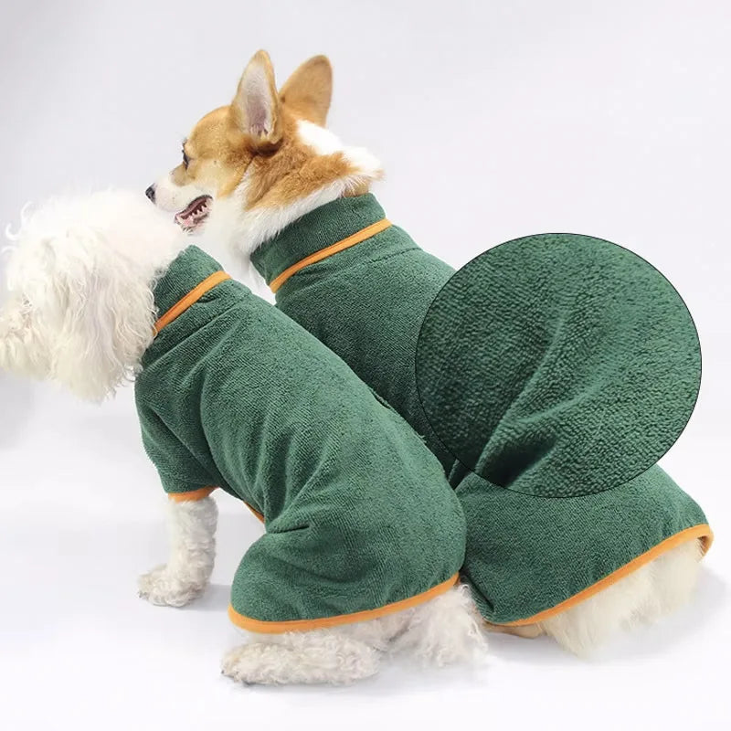 Super Absorbent Pet Towel Bathrobe for Large Dogs All-over Wrap Quick Drying Breathable Year-round Cleaning Dog Bathrobe Towels
